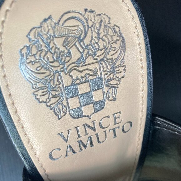 Vince Camuto Mule Black Leather with Heels size 8 - Picture 2 of 13